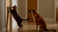 Proč kočky a psi důrazně chtějí vejít do pokoje a hned zase odejít
